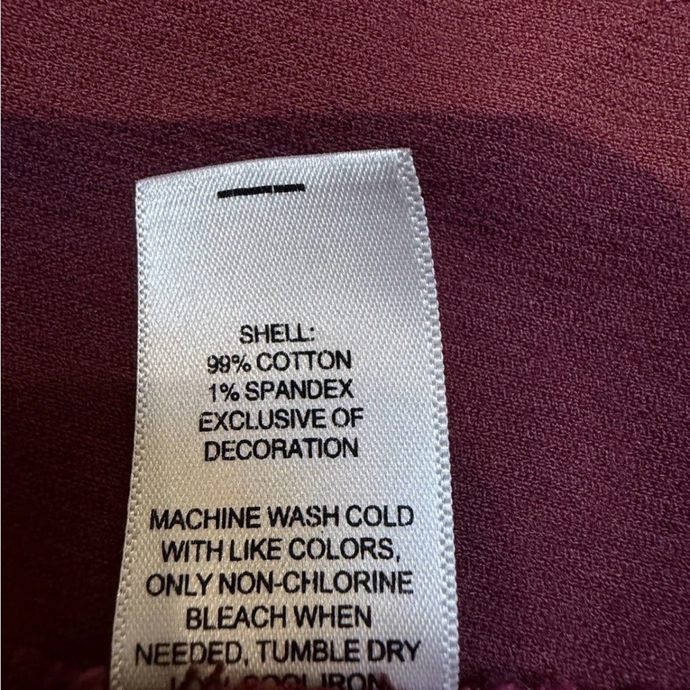 White House Black Market Dark Academia Wine Merlot Peplum Corduroy Jacket Size 6 - Picture 3 of 6